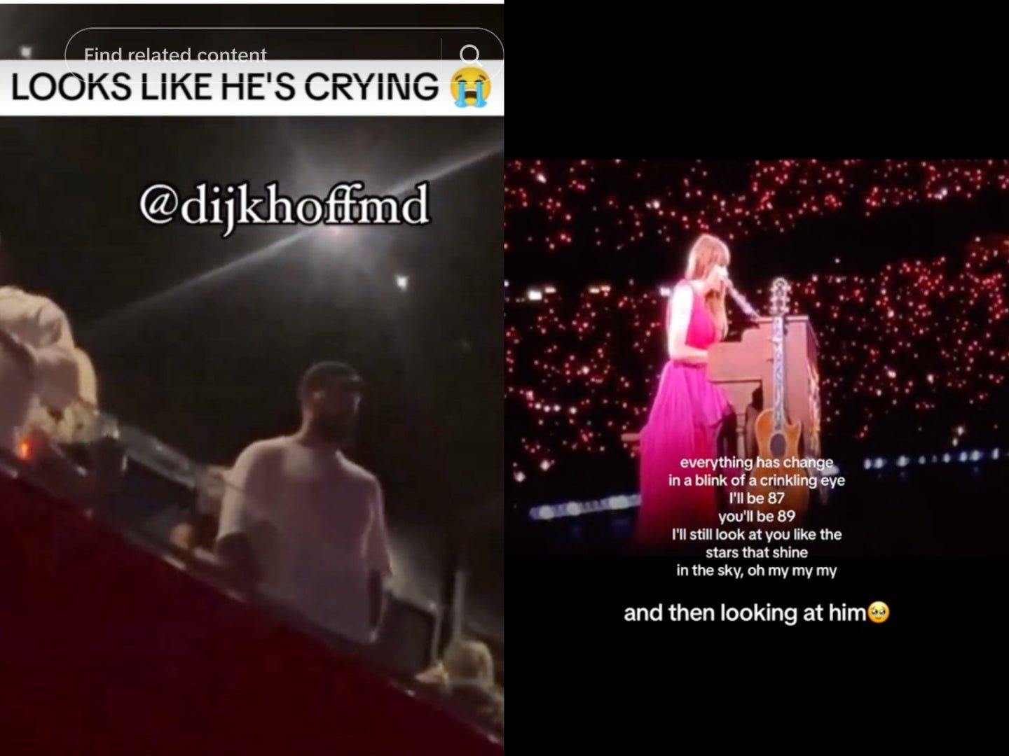 Fans entusiasmados por el llanto de Travis Kelce por el mixtape de Taylor Swift